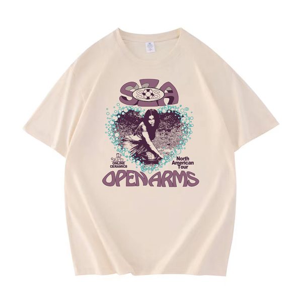 SZA SOS MERCH - SZA OPEN ARMS TOUR SAND TEE