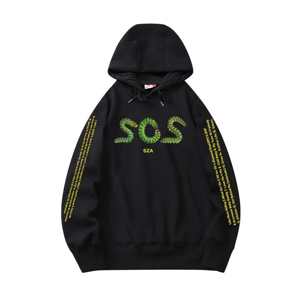 SZA LANA MERCH - SZA LANA SIGNATURE BLACK ARM TOUR DATES HOODIE